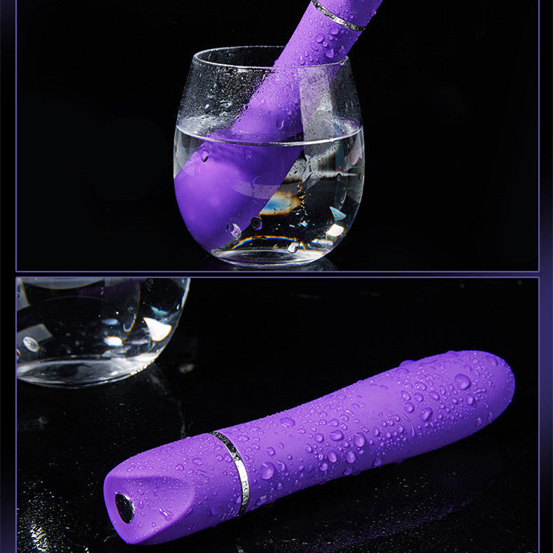 Mr.Stick vibrator submerged in water, showcasing its sleek design and waterproof features.
