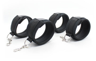 Midnight Embrace Leather Handcuffs - MyNatury