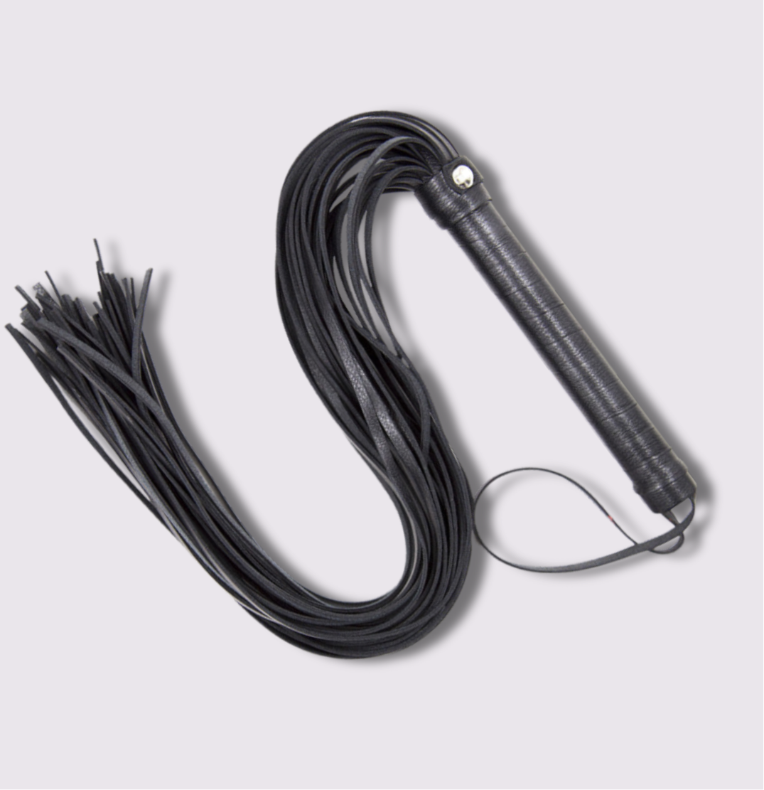 Leather Love Whip - Elegant BDSM whip designed for adult roleplay and connection.