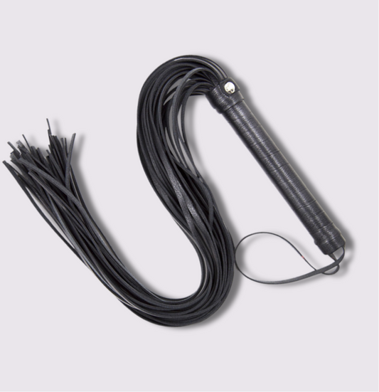 Leather Love Whip - Elegant BDSM whip designed for adult roleplay and connection.