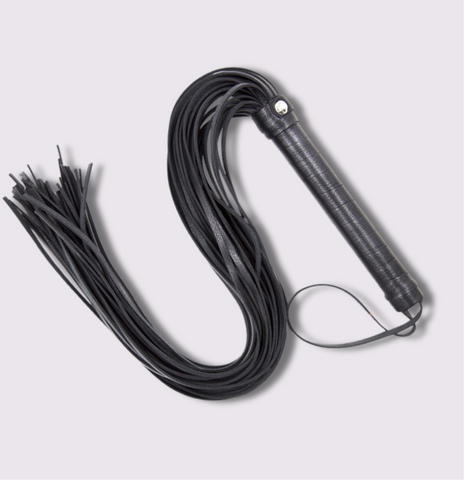 Leather Love Whip - Elegant BDSM whip designed for adult roleplay and connection.
