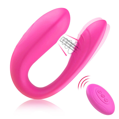Lemei Aura G-Spot vibrator in pink, featuring dual stimulation and remote control for enhanced pleasure.