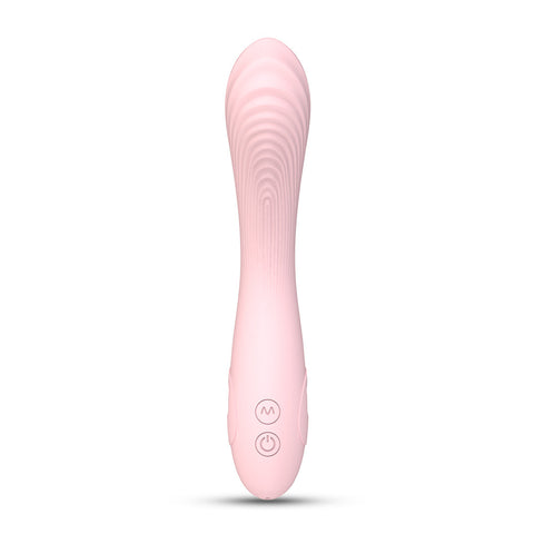 PureWave silikonvibrator i myk rosa farge, designet for voksen nytelse og enkel stimulering.