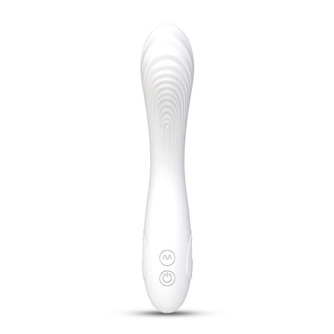 PureWave silikonvibrator i hvit design for voksen nytelse og effektiv stimulering.