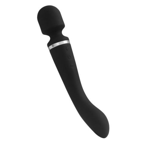 SilkyGlow black silicone vibrator, discreet design for quiet pleasure, perfect for private enjoyment.