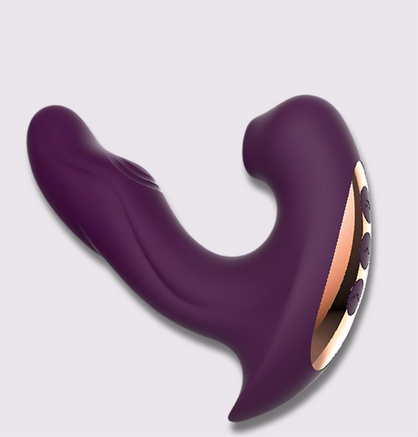 The Purple - Vibrator – Wearable vibrator with suction and beating functions for intense pleasure.