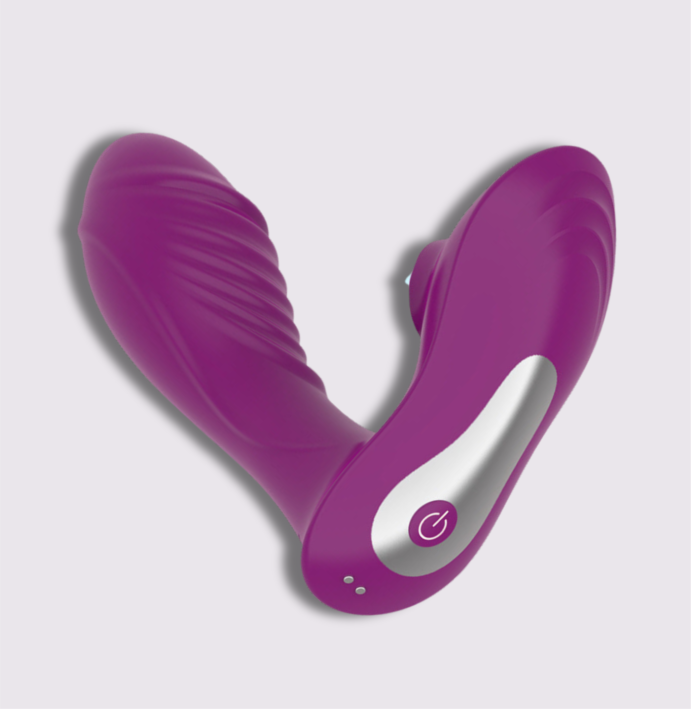 Elegant Electric Masturbator - a sophisticated purple vibrator designed for pleasure and comfort.