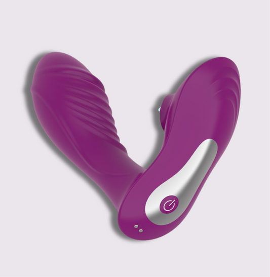 Elegant Electric Masturbator - a sophisticated purple vibrator designed for pleasure and comfort.