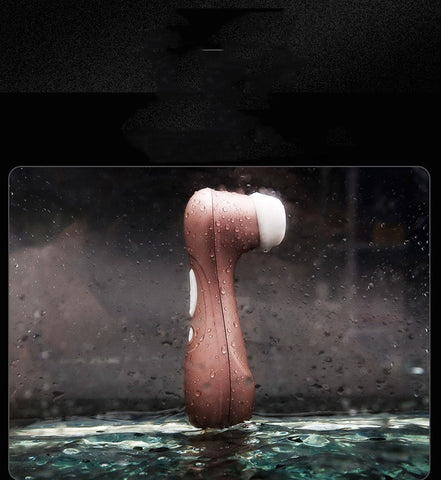 Satisfyer Pro2 multi-mode vibrator in water, showcasing its waterproof design and sleek silicone finish.