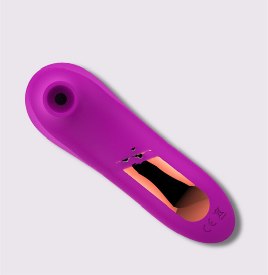 Inhale Baby - elegant lilla vibrator med knappkontroll, diskret og kraftfull, for privat bruk.