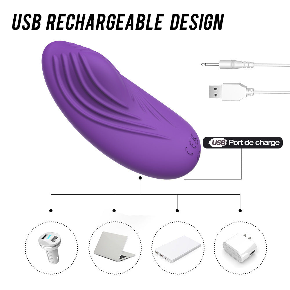 Female Wearable Vibrator with USB rechargeable design for handsfree pleasure.