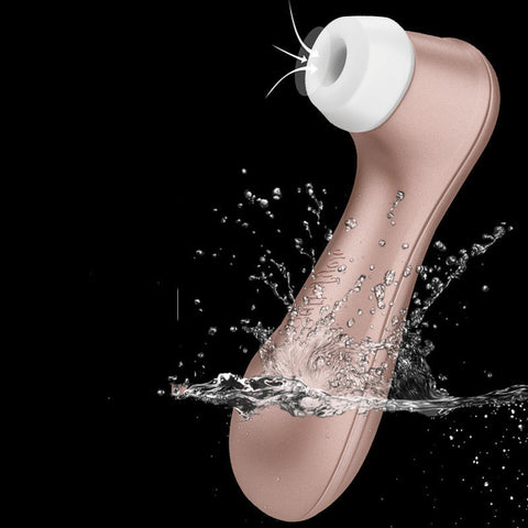 Satisfyer Pro2 multi-mode vibrator in water, highlighting its silicone and ABS material, perfect for private moments.