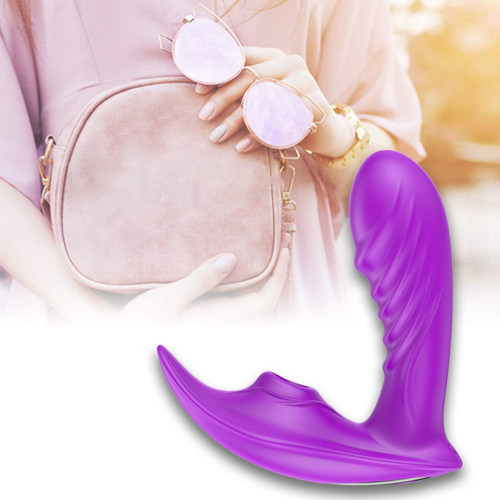 LuxeSence Heat 3-i-1 nytelsesleke i lilla farge, elegance kombinert med kraftige vibratorer og sexleketøy.