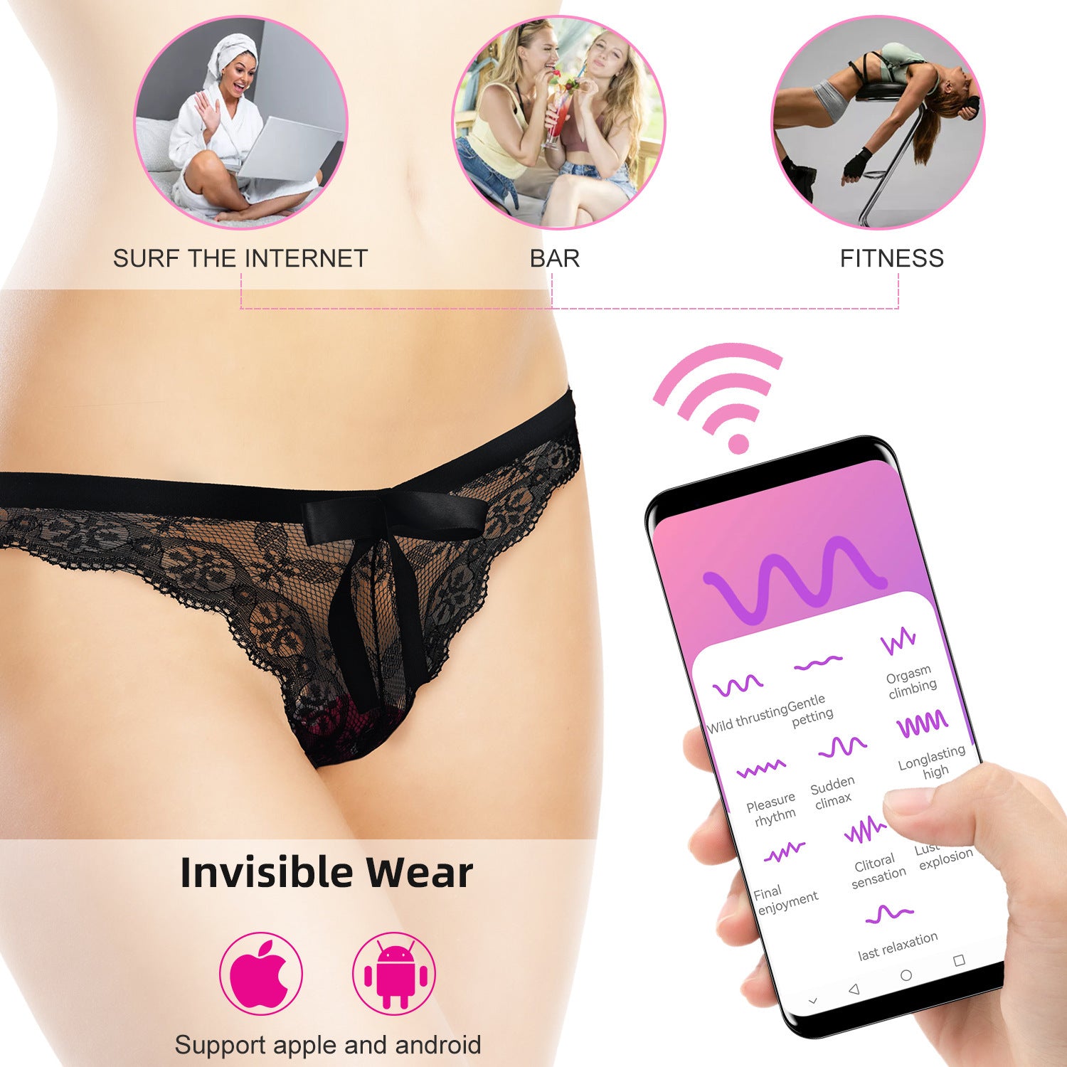 APP-Styrt Vibrerende Undertøy – Innovativt vibrator undertøy med app-kontroll for diskret nytelse.
