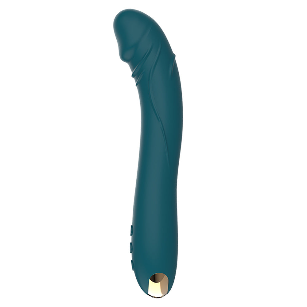 Wand - Jessy: teal vibrator with a sleek design made from medical-grade silicone for safe pleasure.