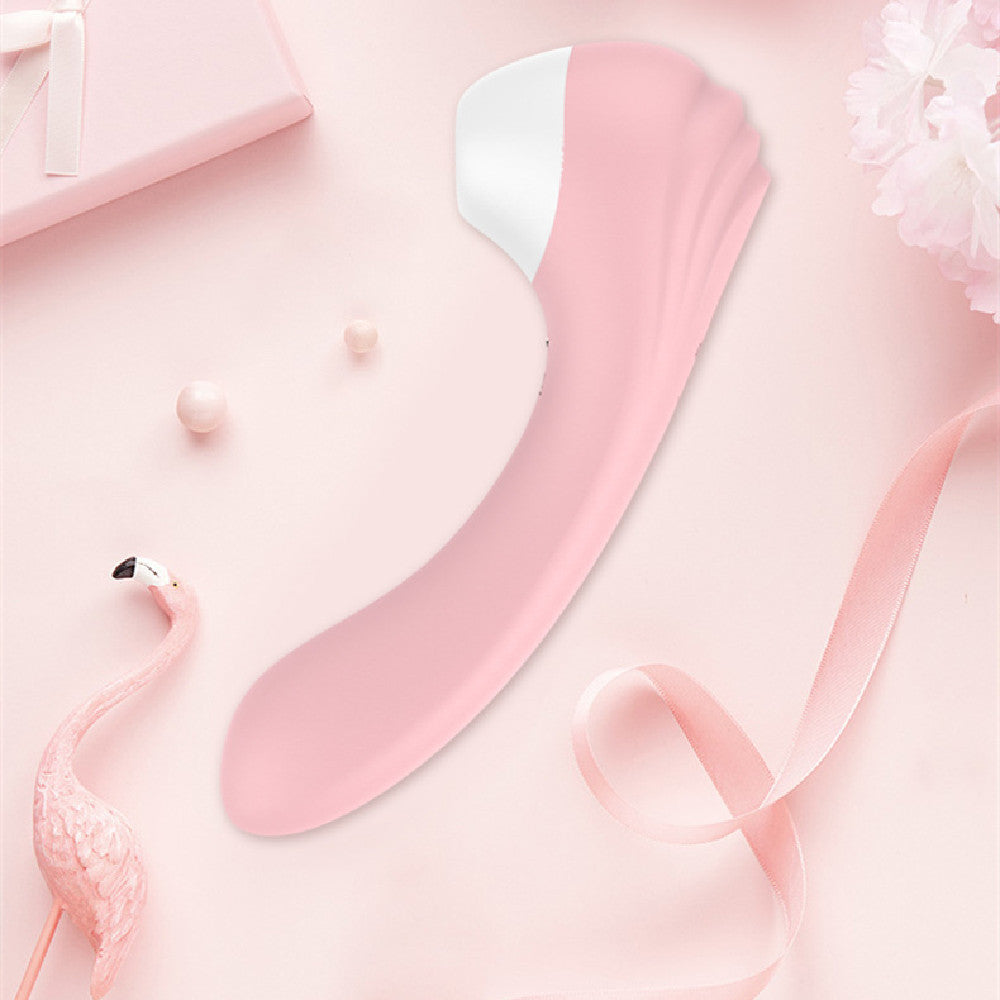 Elegant Sucking Vibrator, G-spot Massager in pink, designed for powerful and discreet stimulation.