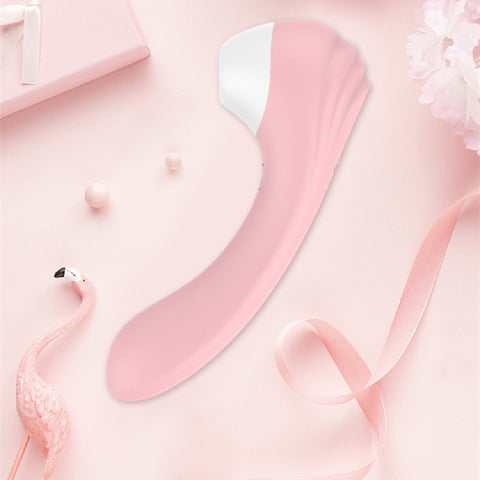 Elegant Sucking Vibrator, G-spot Massager in pink, designed for powerful and discreet stimulation.