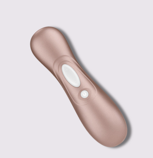 Satisfyer Pro2, multi-mode vibrator with precise control in body-safe silicone and ABS, perfect for discreet pleasure.