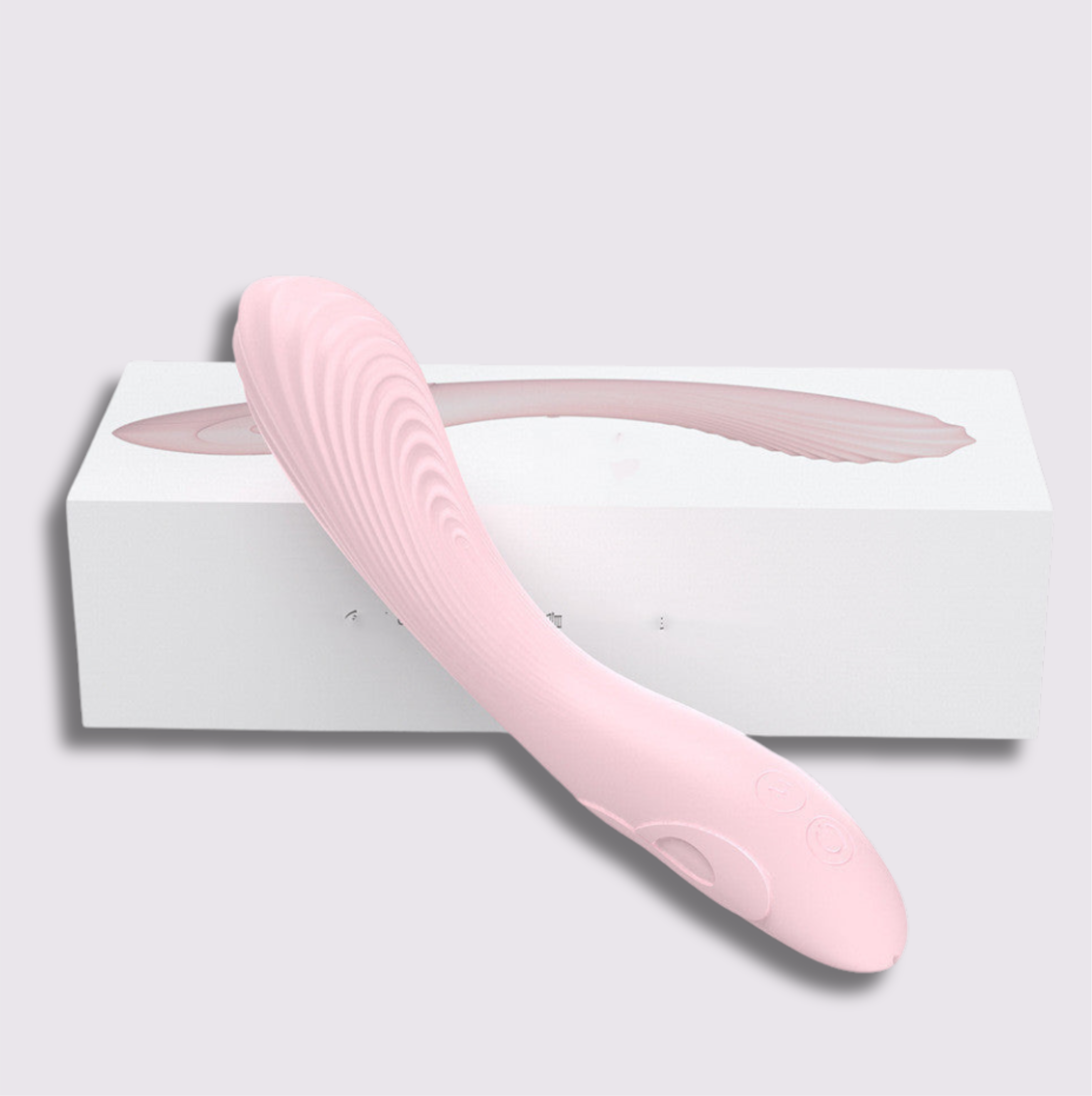 PureWave silikonvibrator i lyserosa med bølgete design og elektrisk kontroll for voksne nytelse.