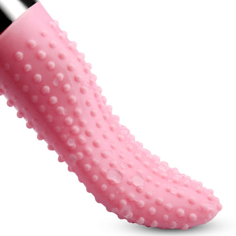 SilkaTongue Pro – rosa elektrisk tungevibrator som gir intens nytelse med myk silikon og tekstur.