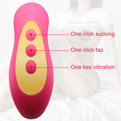 The Purple - Vibrator showing controls for sucking, tapping, and vibration features.