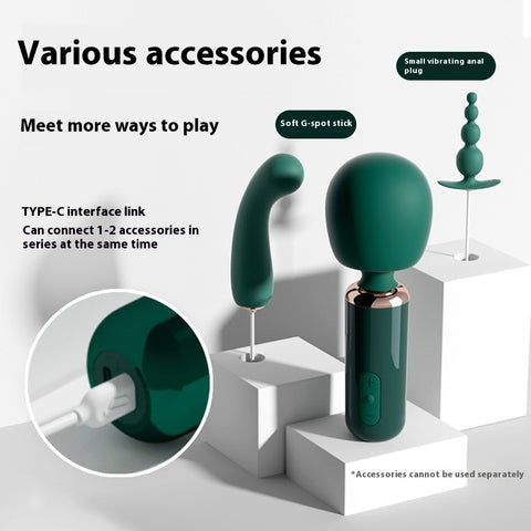 Various accessories for Mini Massage Toys For Women including G-spot stick and vibrating anal plug.