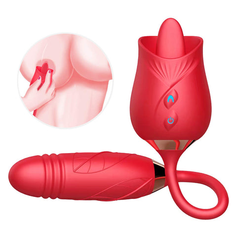 FloraLuxe Tongue – blomsterinspirert vibrator med unik tunge-vibrasjonsdesign for intens stimulering.