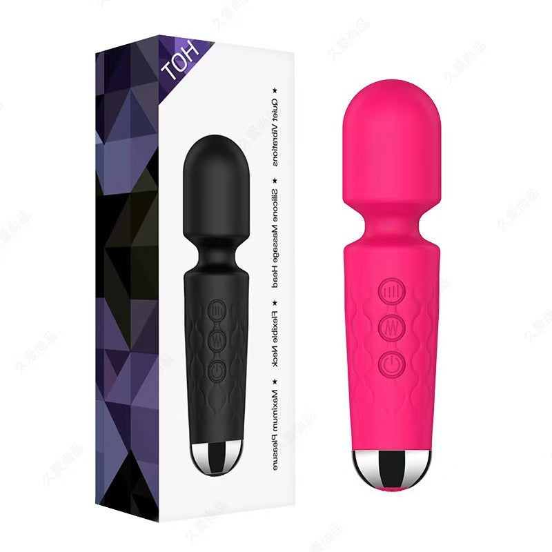 Magic Wand - Vibrator in pink and black, designed for powerful stimulation and versatile pleasure.
