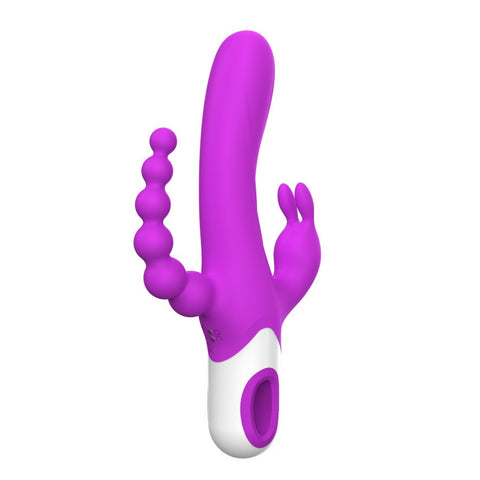 Clitoral Excitement vibrator in vibrant purple, designed for powerful clitoral stimulation with ergonomic features.