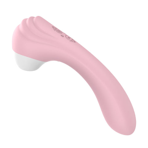 Sucking Vibrator, G-spot Massager in pink silicone, powerful and waterproof for intimate pleasure.