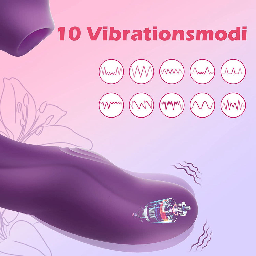 The Purple - Vibrator showcasing 10 vibrational modes for versatile pleasure and stimulation.