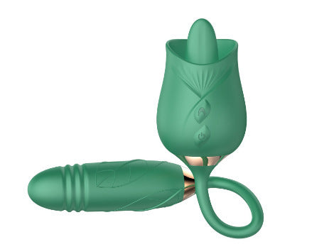 FloraLuxe Tongue vibrator med blomsterinspirert design og kraftig vibrasjon for intens nytelse.