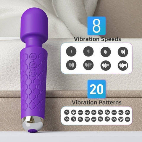 Magic Wand - Vibrator featuring 8 speeds and 20 vibration patterns for enhanced pleasure and versatile use.