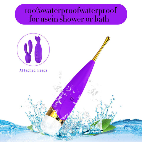 RosePulse – Elegant vibrator design, 100% waterproof for use in shower or bath, includes attached heads.