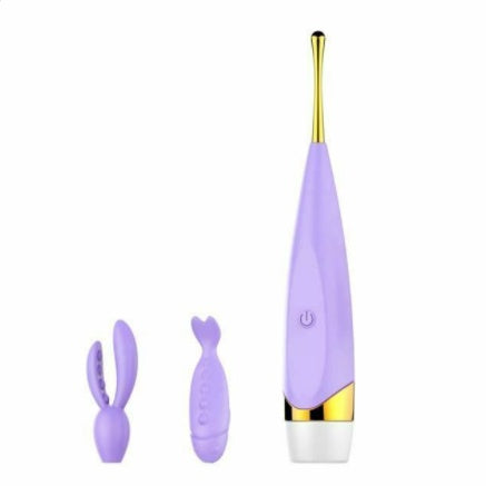 RosePulse elegant vibrator in lavender with detachable attachments for versatile stimulation.